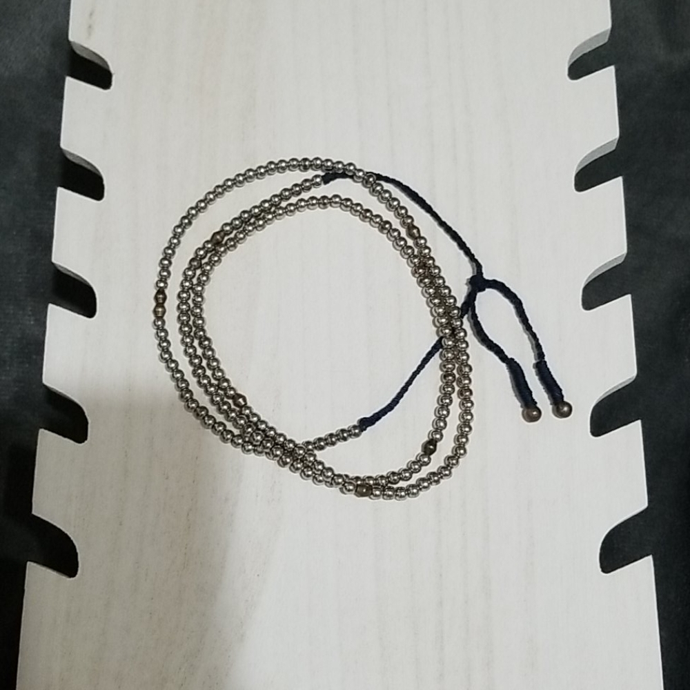 Silver and Bronze Colored Bead Necklace